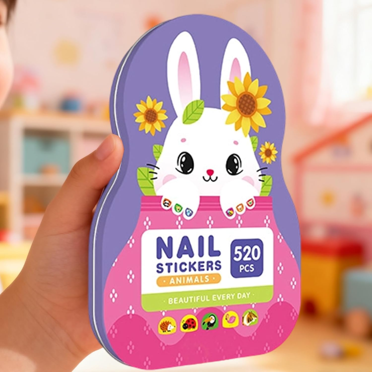 Nail Stickers for Kids, Cute Cartoon Fingernail Decals | Cartoon Nail Stickers - for Girls Children Women Daughter - Cool Girl image number 6