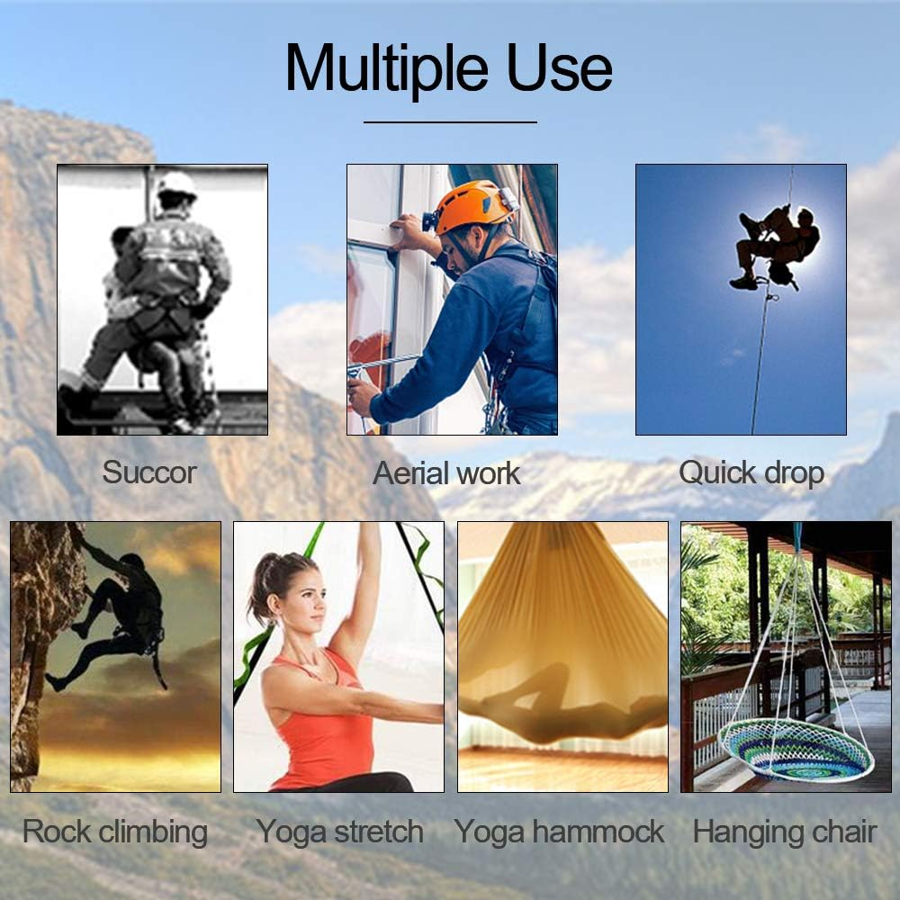 KIKIGOAL 2Pcs Safety Daisy Chains Strong Climbing Strap Adjustable Nylon Strap Rope Yoga Pilates Stretching Straps image number 1