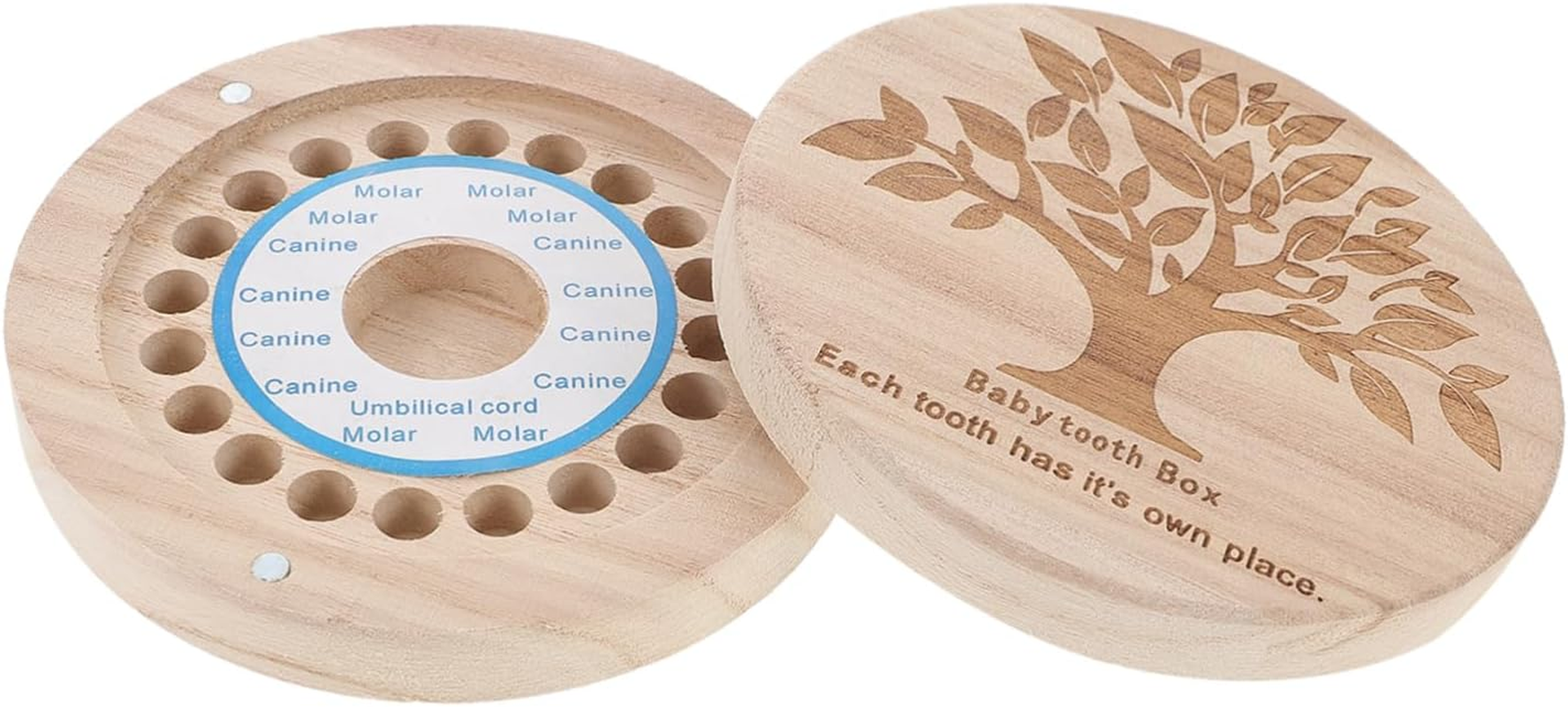 Deciduous Tooth Box Wooden Teeth Storage Box Boys and Girls for Shower image number 2