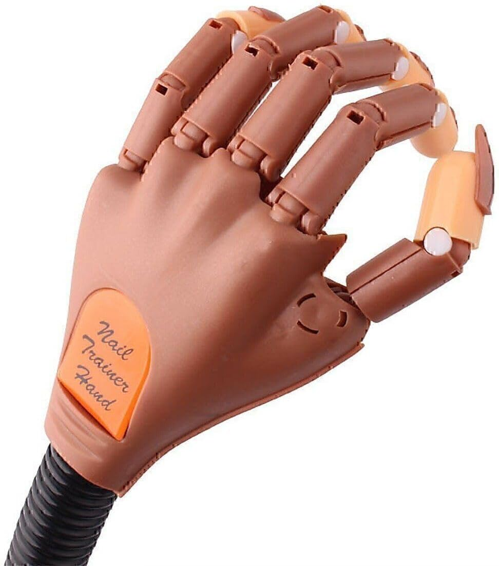 Practice Training Hand Brown Trainer Finger Replace 100 Gel Tips image number 2