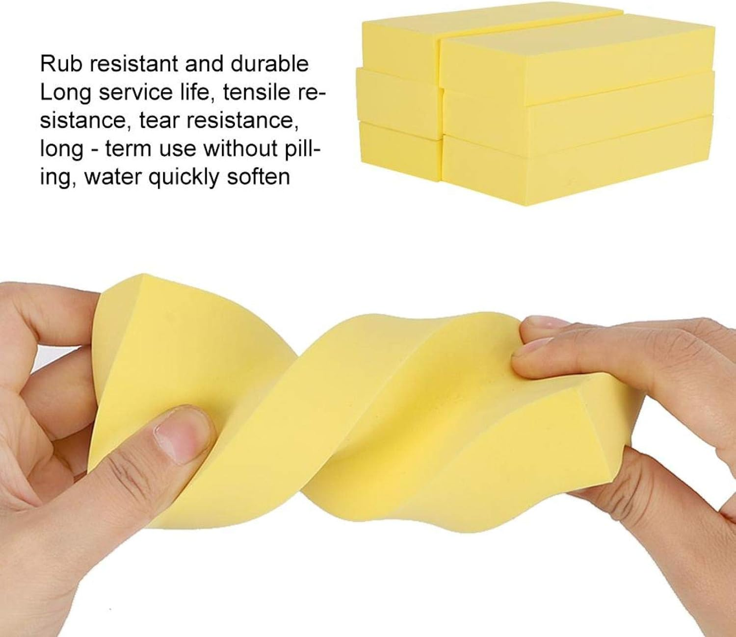 Bath Sponge for Shower Exfoliating Bath Sponge, Body Scrub Sponge, Exfoliator Body Sponge Soothing Body Sponge for Bathroom for Household(Large Yellow) image number 1