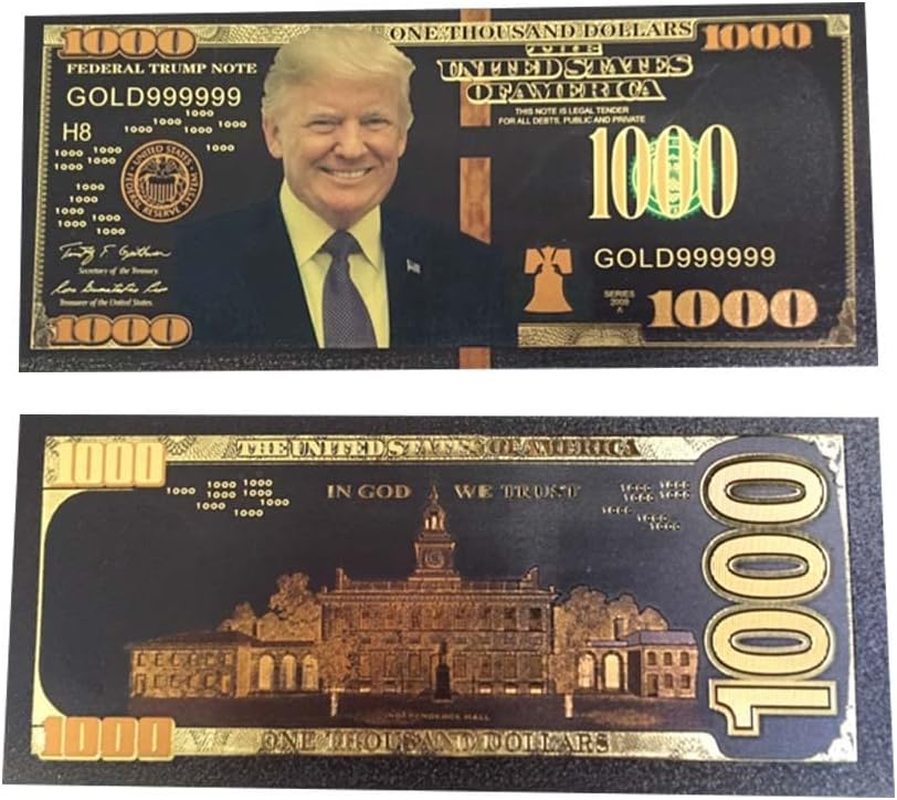 Black Gold Dollar Bills, 100 Gold Bills Bank Note for Collectors, 10Pc-100 Black Gold - 10Pc 1000 image number 5