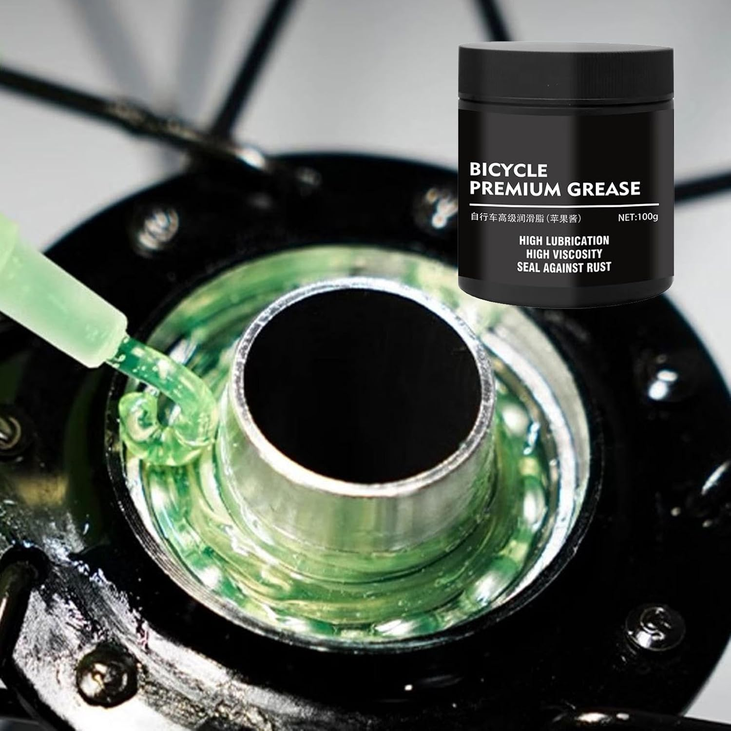 Cycle Chain Grease, Bearing Cycle Grease Chain Bike Lubricant, Multi-Purpose Rustproof Cycle Cleaner Long Lastingchain Wax for Forks & Wheel image number 6