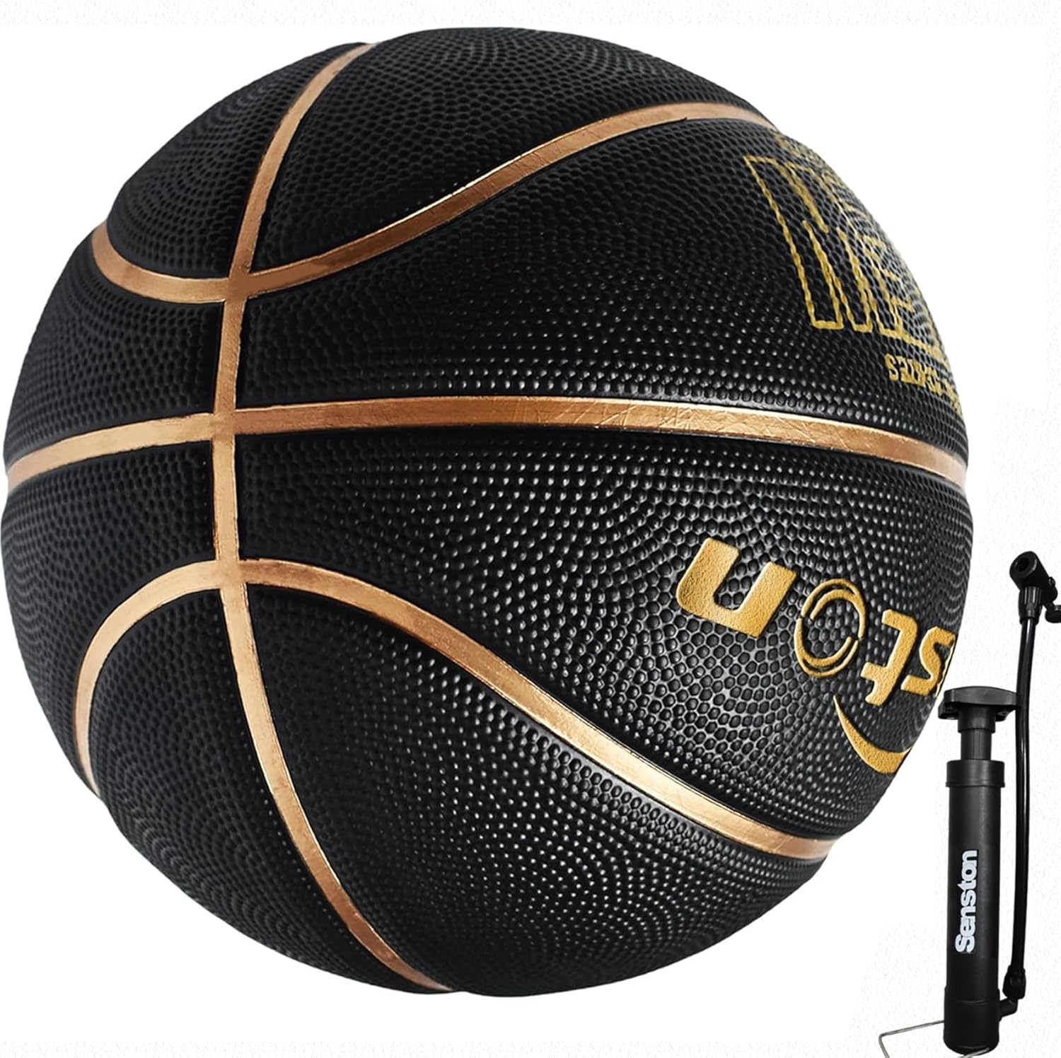 Senston 27.5"/29.5" Basketball Balls Outdoor/Indoor Size 5/7 Basketballs 27/29 Inch Basket Ball with Pump