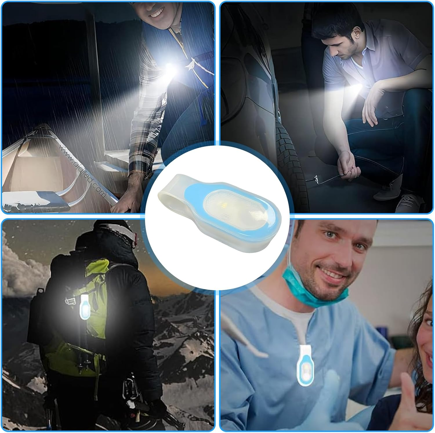 2 X Nursing Night Light Clip, LED Clip Light, USB Rechargeable Magnetic, 3 Modes, Mini Night Light, Nurse, LED Safety Light for Night Shift Nurse, Running, Jogging, Camping image number 2