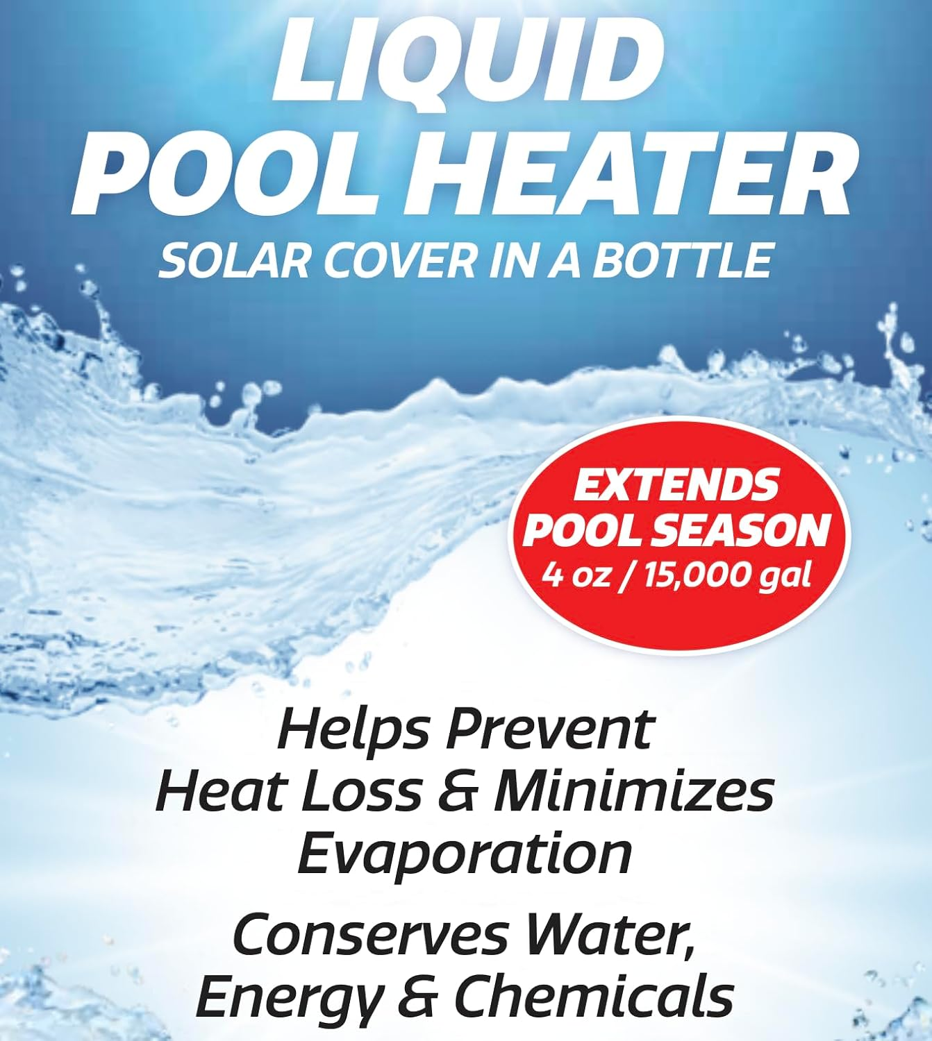 Spachoice 1-Quart 2-Pack Premium Liquid Pool Heater Solar Cover in a Bottle, Liquid Solar Blanket for Pool, Made in USA image number 1