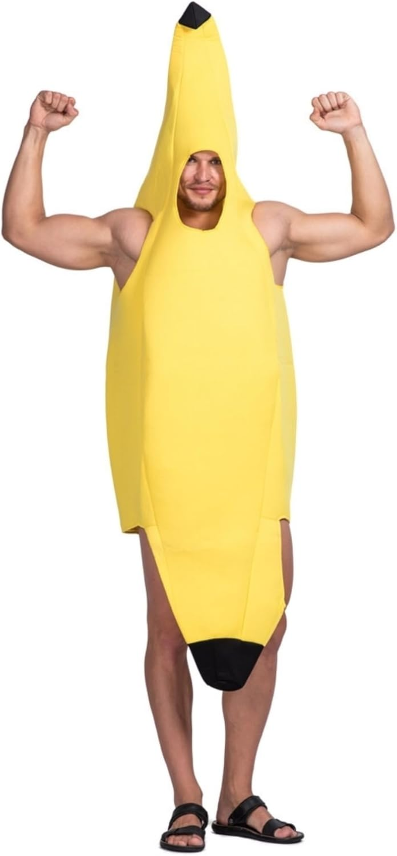 Costume Bay Yellow Banana Costume Bodysuit Fancy Dress Party Cosplay Funny Outfit Buck Hens Brewery Halloween Pub Bubbles Brew Oktoberfest Beer Bottle Hotdog image number 5