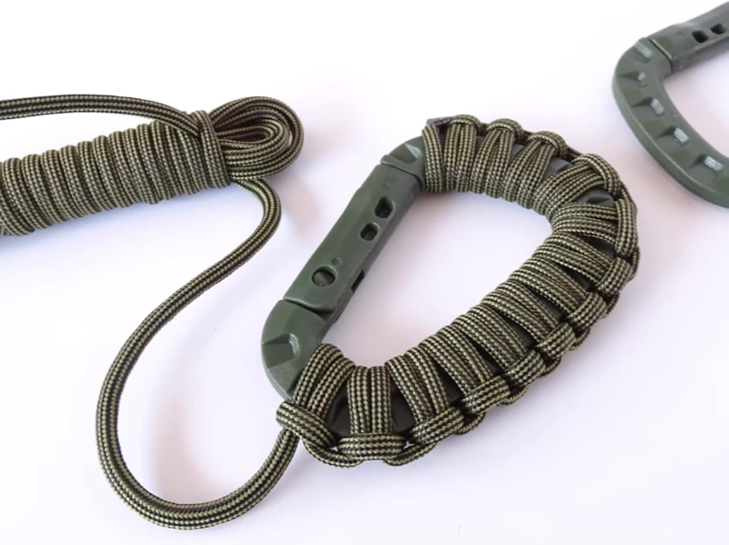 Tactical Gear Clips Plastic Carabiner Keychain Clip D-Rings Spring Snap Hook for Backpack, Molle System, Bag, Key Chain image number 1