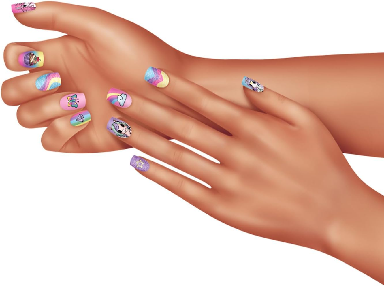 Depesche Ylvi 13656 Self-Adhesive False Nails in Colourful Designs 24 False Nails in Various Sizes image number 3