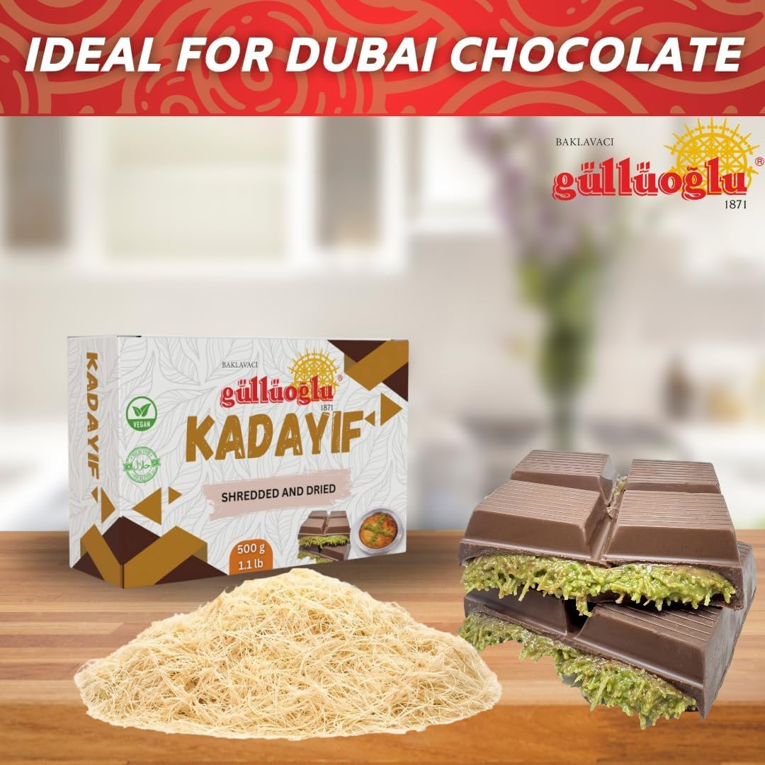 500 Gr Gulluoglu Kadayif, Kataifi, Ingredient for Dubai Chocolate Dried Kadayif image number 3