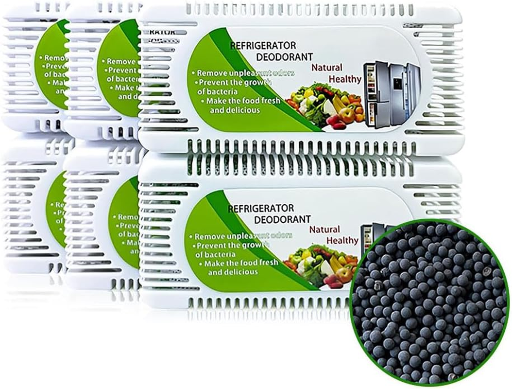 6-Pack Refrigerator and Freezer Deodorizer &ndash; Reusable Activated Carbon Odor Absorbers, Unscented Moisture Eliminators for Fridge, Coolers, Closets, and Trash Cans image number 3