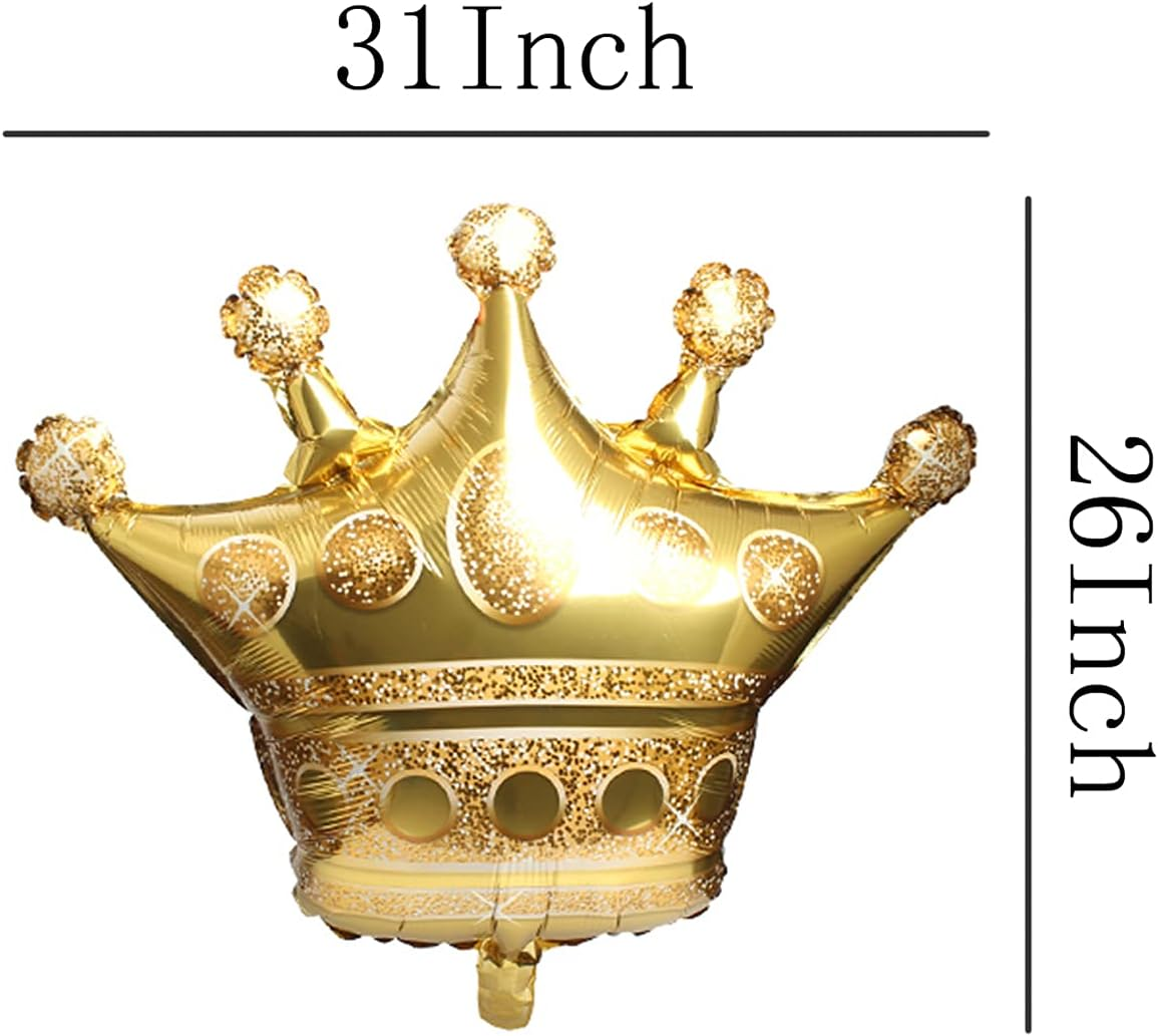 4Pcs Gold Crown Foil Balloons Decorations.Wedding Bridal Shower Marriage Engagement Party Supplies image number 4