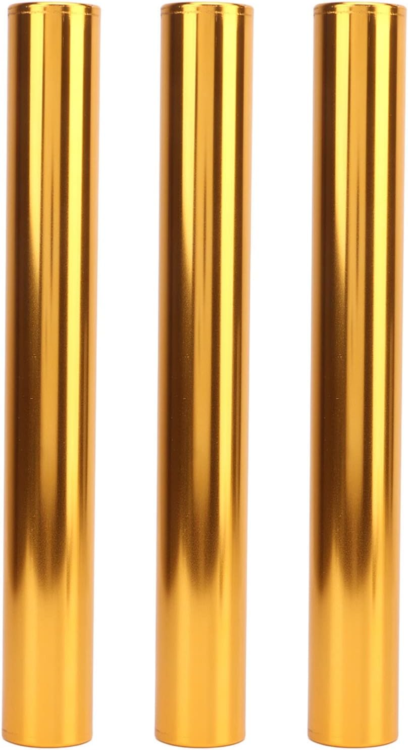 Athletics Reusable Batons 3Pcs Aluminum Alloy Proper Size for Student Relay Events (Gold) image number 4
