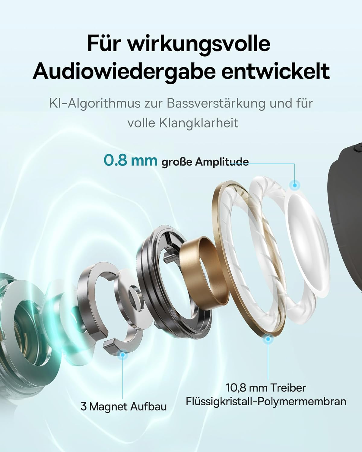 Baseus Bowie MC1 Open Ear Headphones, Ear Clip with Impressive Sound, Adaptive Bass Enhancement, Bluetooth 5.4, Noise Cancelling for Calls, IP57, 40H Battery, 5.2G Buds - Interstellar Black image number 5