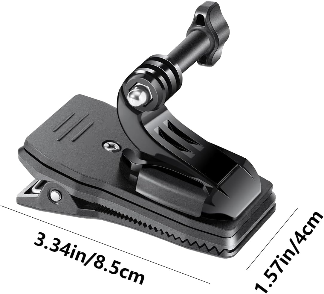 VOANZO Backpack Strap Clip Mount for Hero6/5/4/3 Session Yi 4K XIAOYI SJCAM Action Cameras Quick Hook Clamp Camera Mount for Hands Free Outdoor Recording image number 3