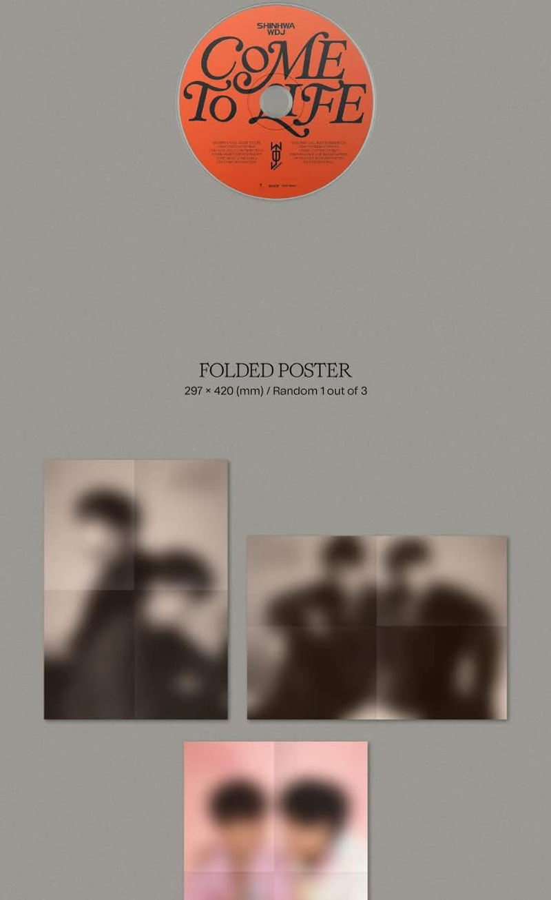 SHINHWA WDJ COME to LIFE 1St Mini Album Cd+1P Folding Poster on Pack+92P Photobook+3P Polaroid Photocard+Tracking Sealed image number 2