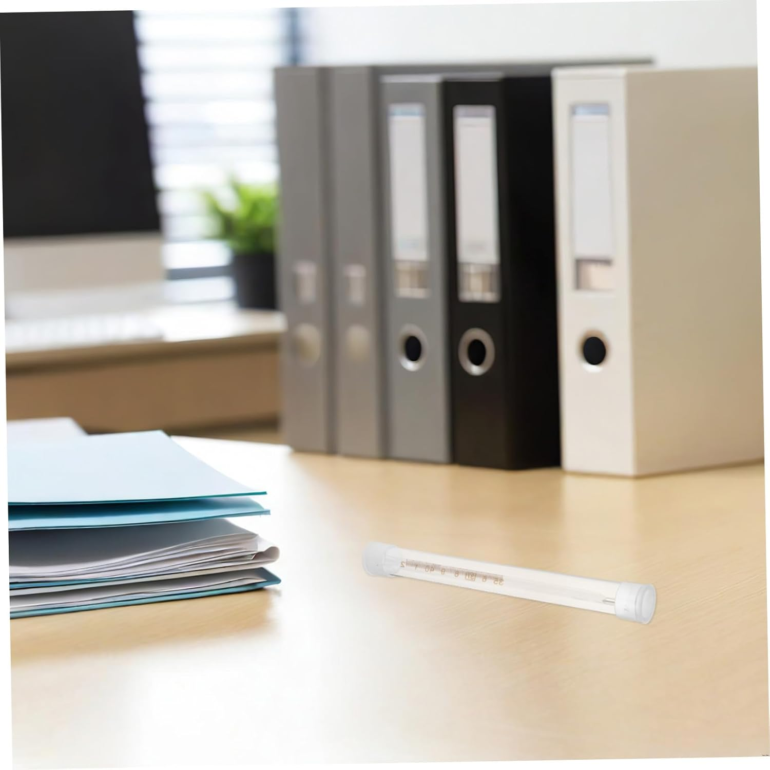 10Pcs Transparent Plastic Thermometer Storage Tubes Portable Protective Case for Thermometers Dustproof Compact Organizer for Travel Home and Clinic image number 2