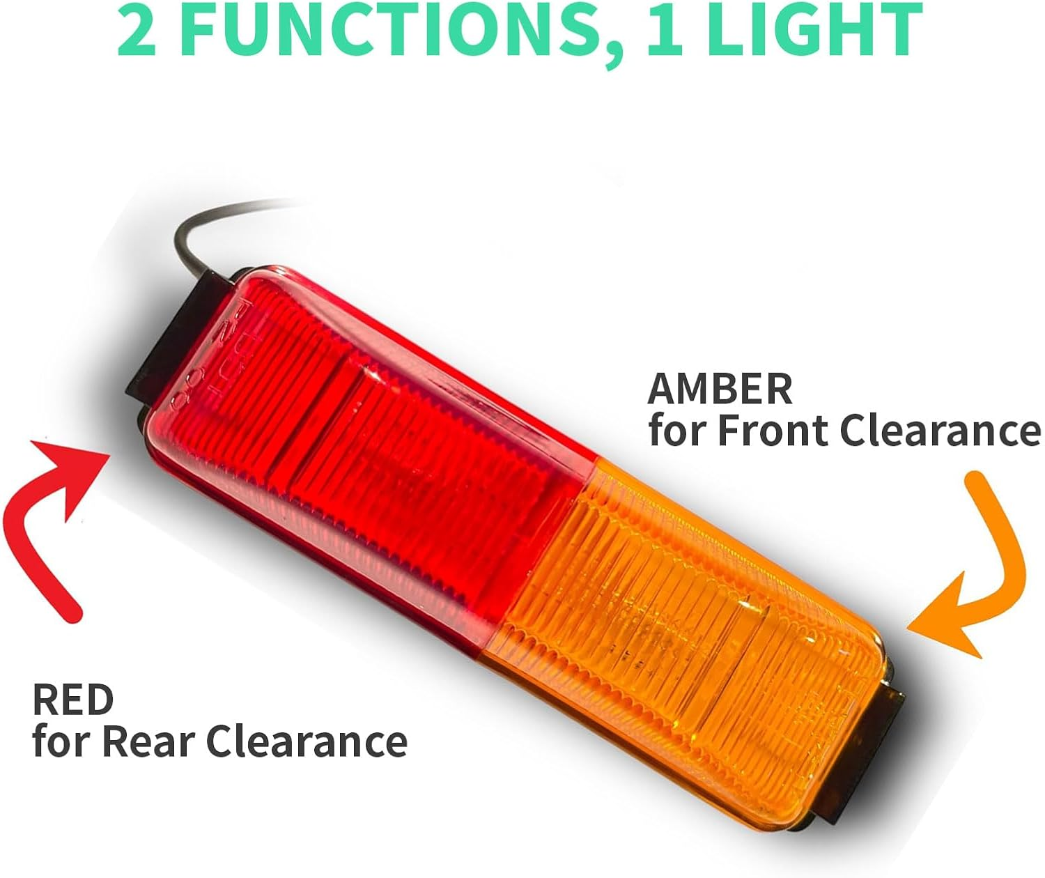 MAEZOE 4PCS LED Trailer Fender Lights &ndash; Red & Amber Dual Colour Marker Lights for Boat, Camper, RV, Truck, UTE &ndash; Waterproof, Durable, Easy Install Side Clearance Lights