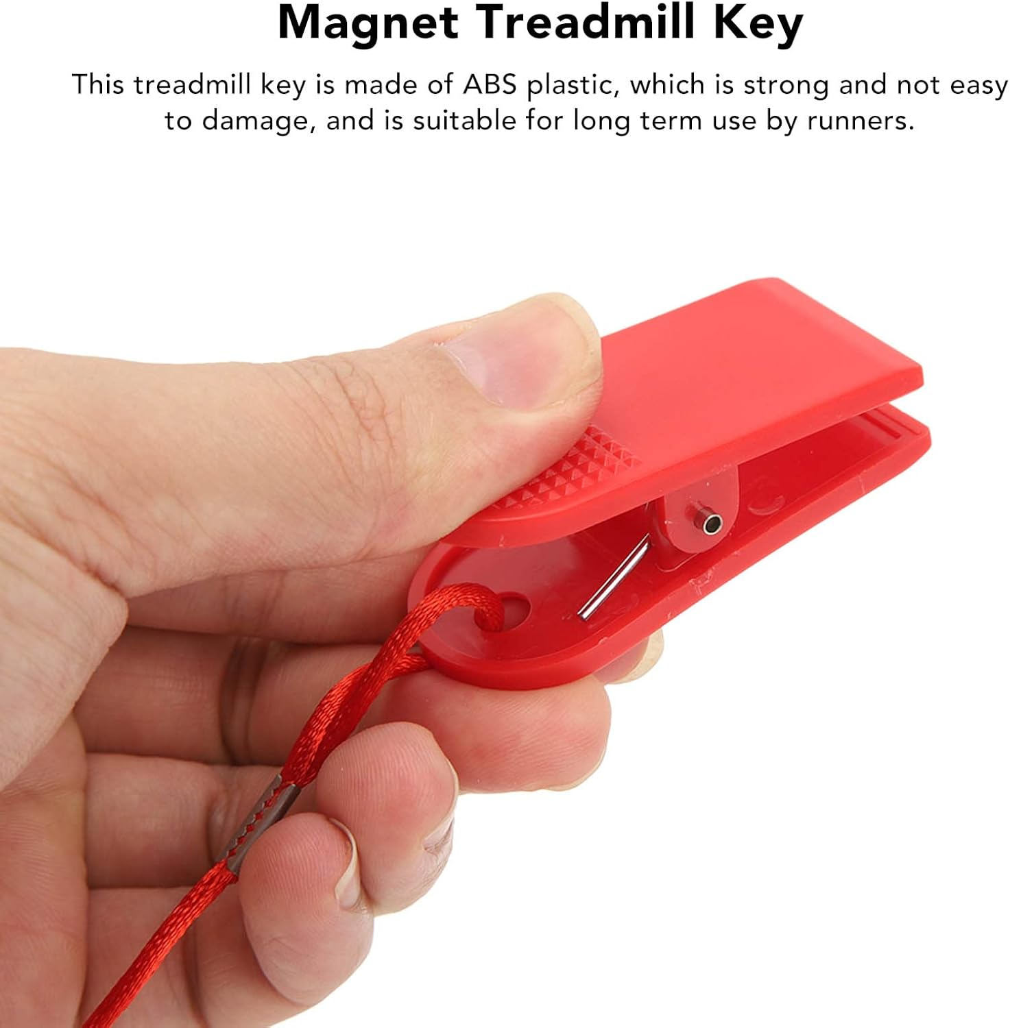 2PCS Treadmill Key, Magnetic Safety Lock, On, Compact and Lightweight, Red, for Running Machine, with Automatic image number 1