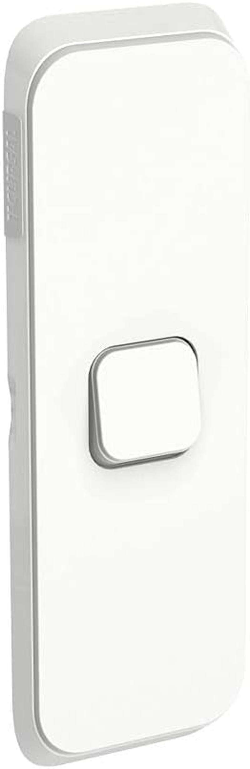 Clipsal Iconic 250V 10AX Vertical Mount 1 Gang LED Flush Switch, Vivid White image number 2