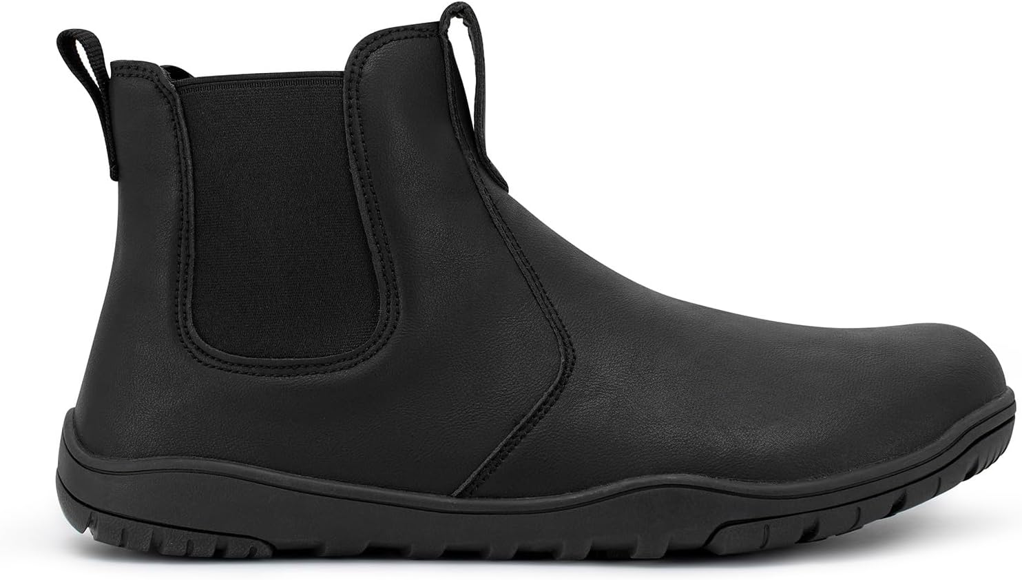 FEFELUIS Chelsea Barefoot Boot for Men- Wide Toe Box Zero Drop Slip on Minimalist Hi-Top Shoes image number 4