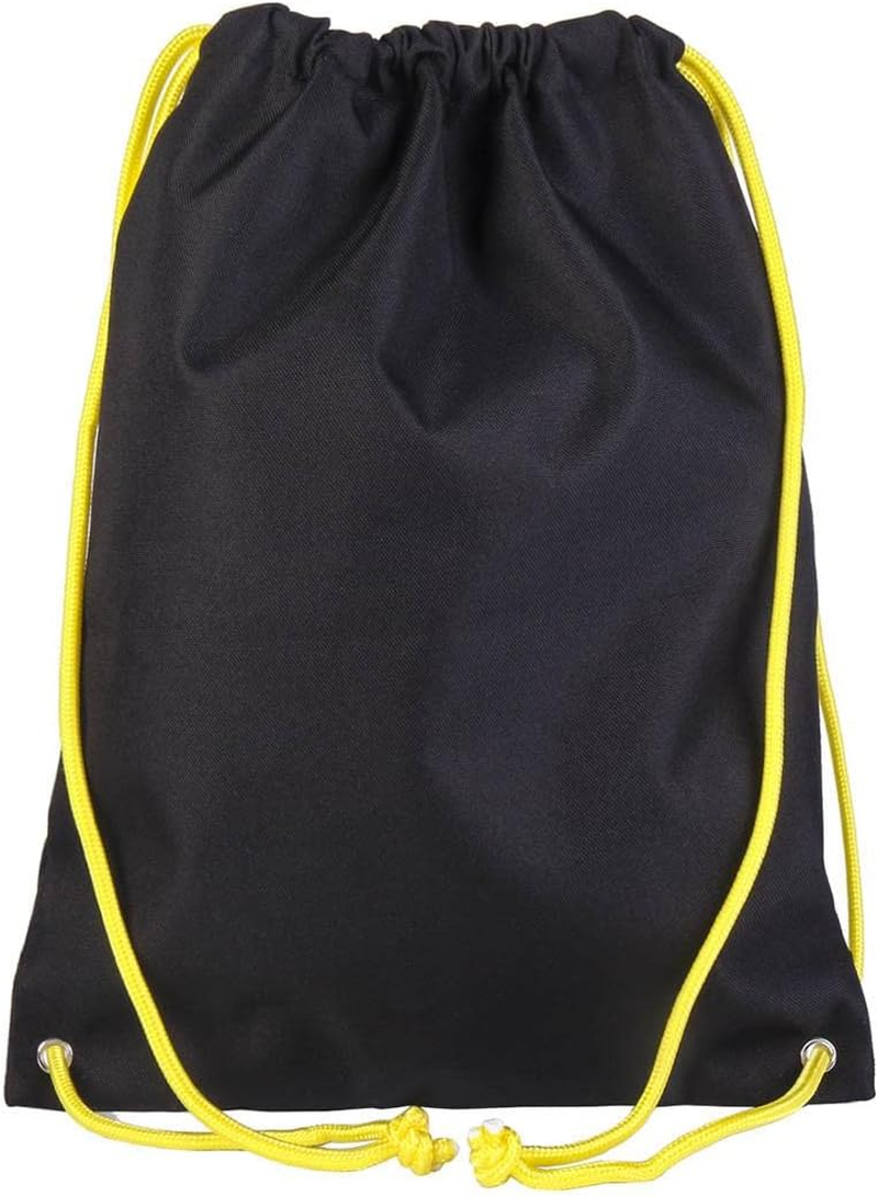 CERD&Aacute; LIFE'S LITTLE MOMENTS Batman String Backpack Bag - Official DC License, Unisex Kids Sack, Black, Small, Black/White