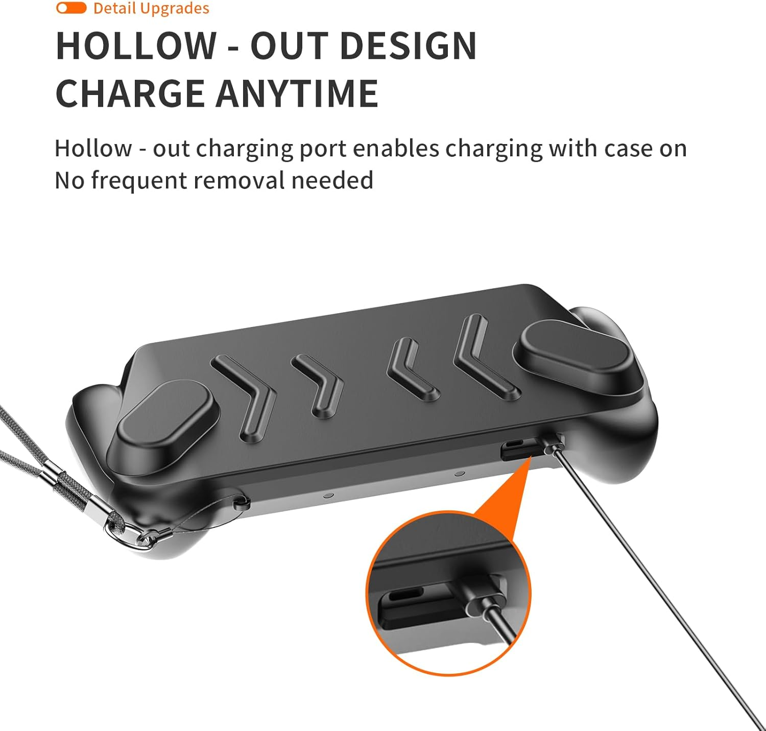 EJGAME Full Protective Case Cover Compatible with ASUS ROG Xbox Ally/Ally X,Protective Case with Detachable Front Shell,Frosted Anti-Slip Handheld Design-Black