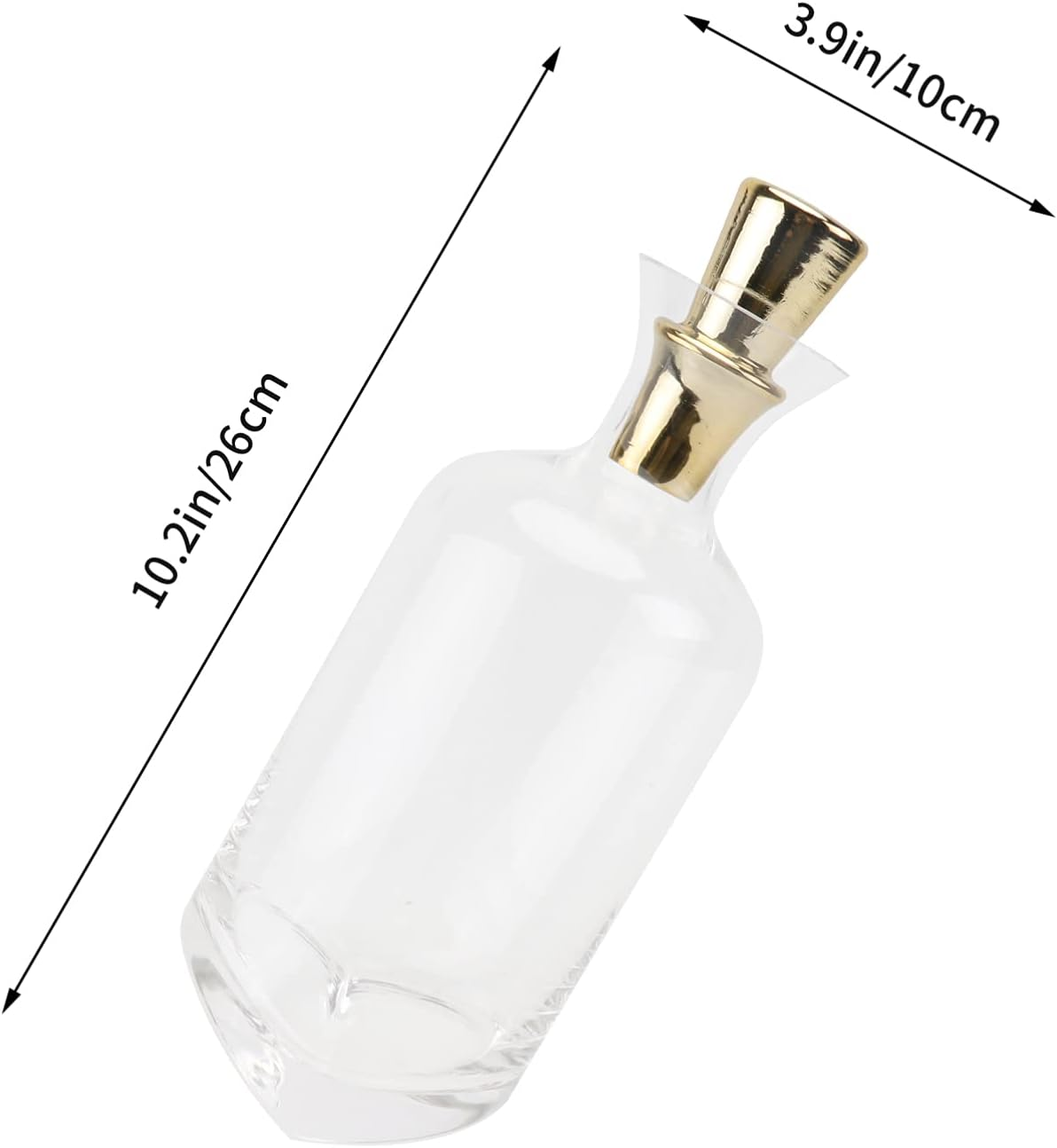Healifty Crystal Wine Flask Lid Decorative Glass Decanter for Restaurant Bar Home image number 5