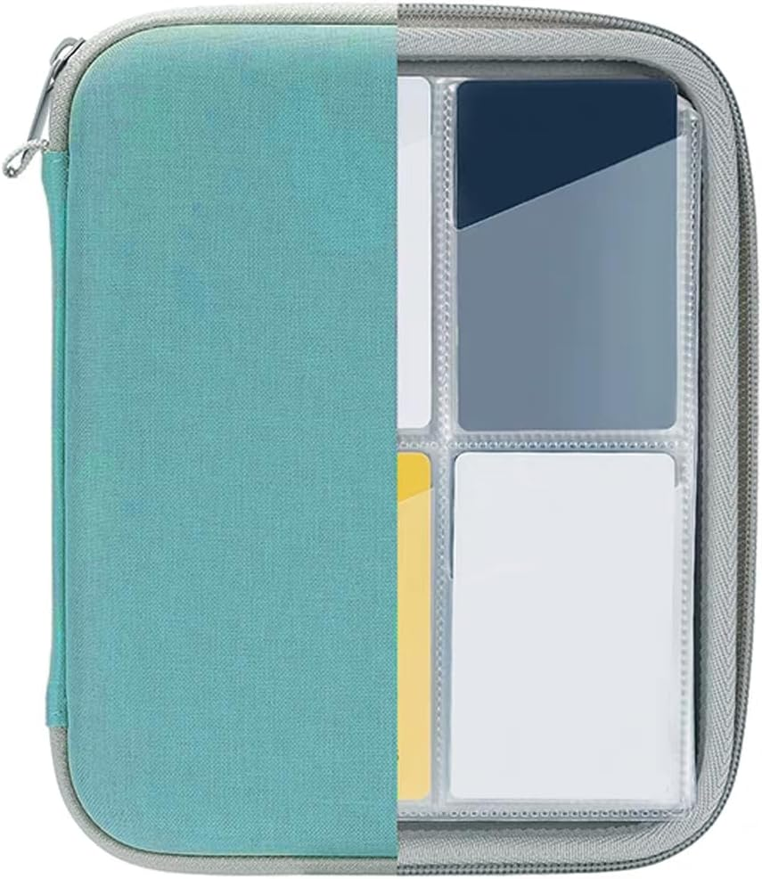 80 Pockets Yoto Card Holder, Compatible with Yoto Card, 4-Pocket Card Storage Binder, Yoto Accessories 3-5, Mini Travel Case (Blue)