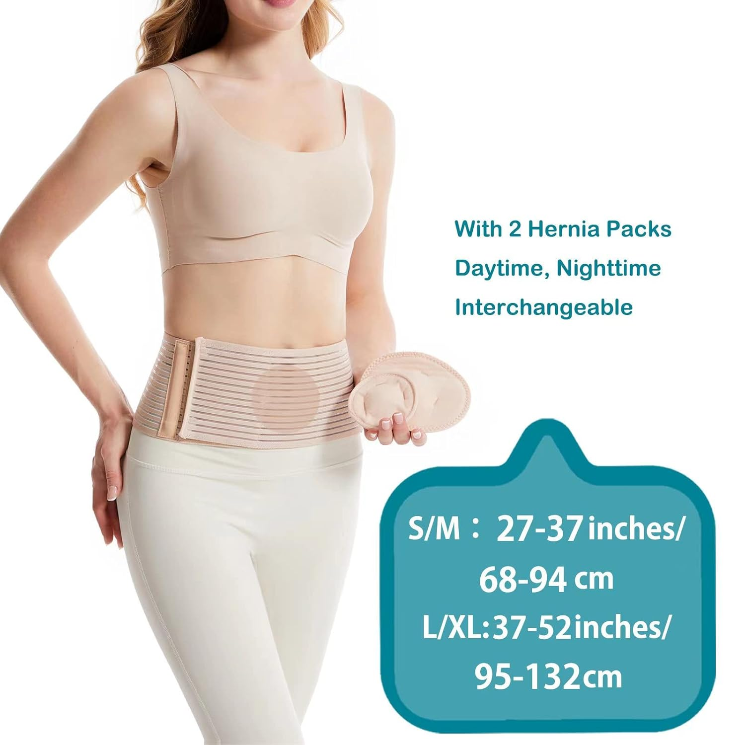 Umbilical Hernia Belt | Abdominal Hernia Belt for Men & Women | Belly Button Umbilical Hernia Binder W/ 2 Hernia Compression Pads | Ventral, Epigastric & Post Surgery Support Belts image number 1