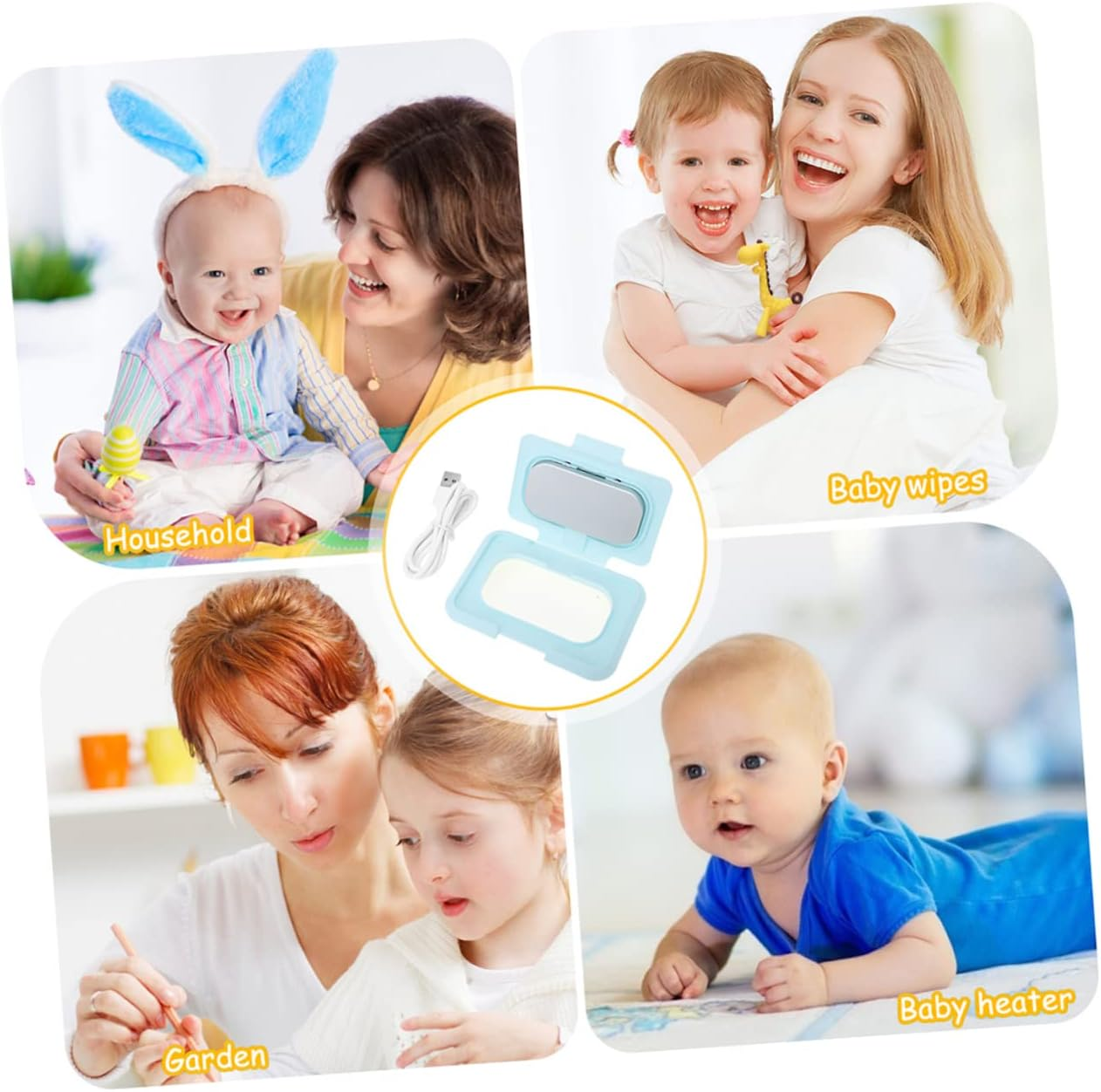 2Pcs Wipes Warmer Portable Travel Wet Tissue Heater Warmer Newborn Items Wet Wipe Heater Fan Shower Tissue