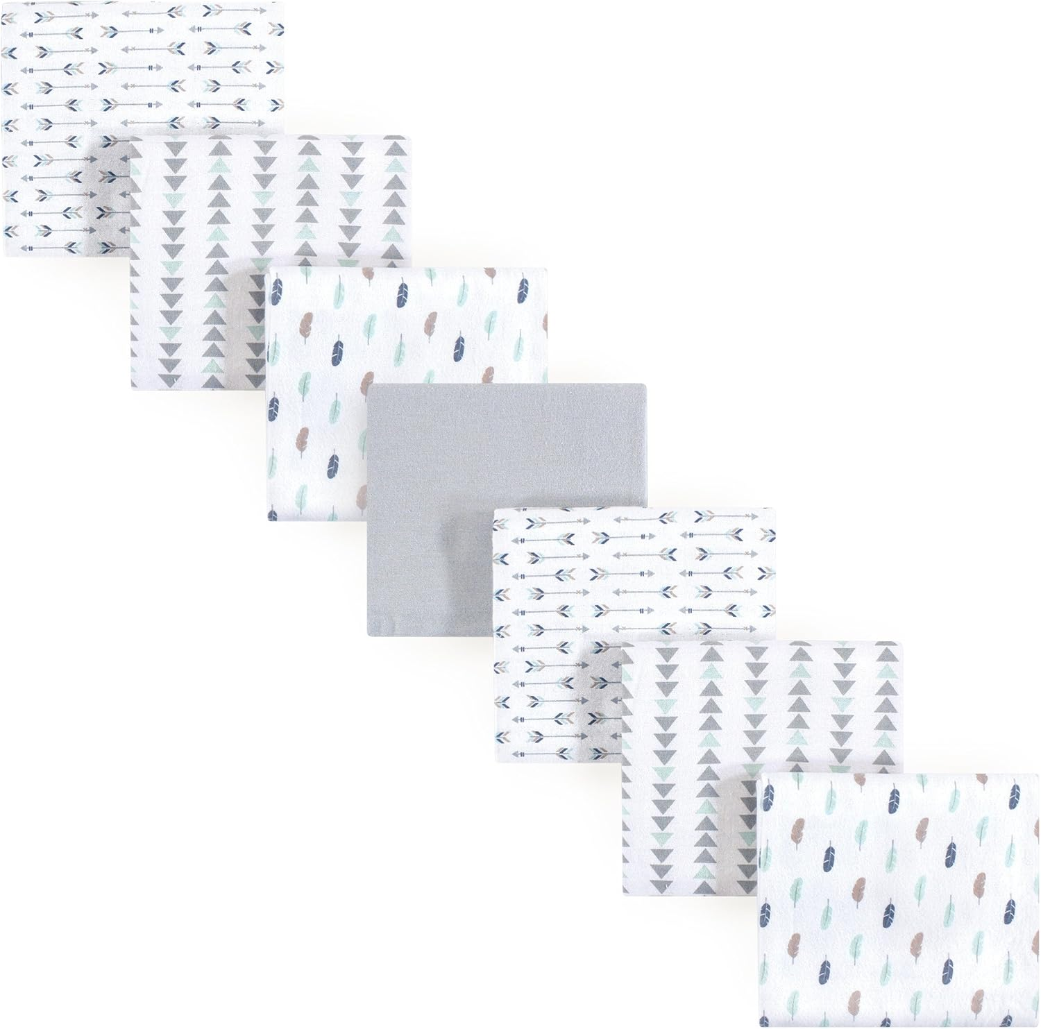 Luvable Friends Unisex Baby Cotton Flannel Receiving Blankets, Birdies 7-Pack, One Size