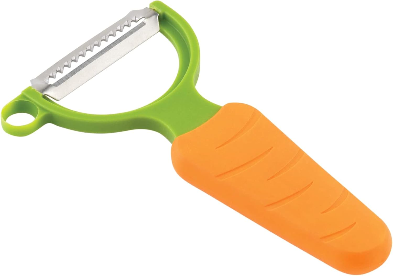 KUHN RIKON 20400 Carrot Handle Julienne Peeler, Orange image number 1