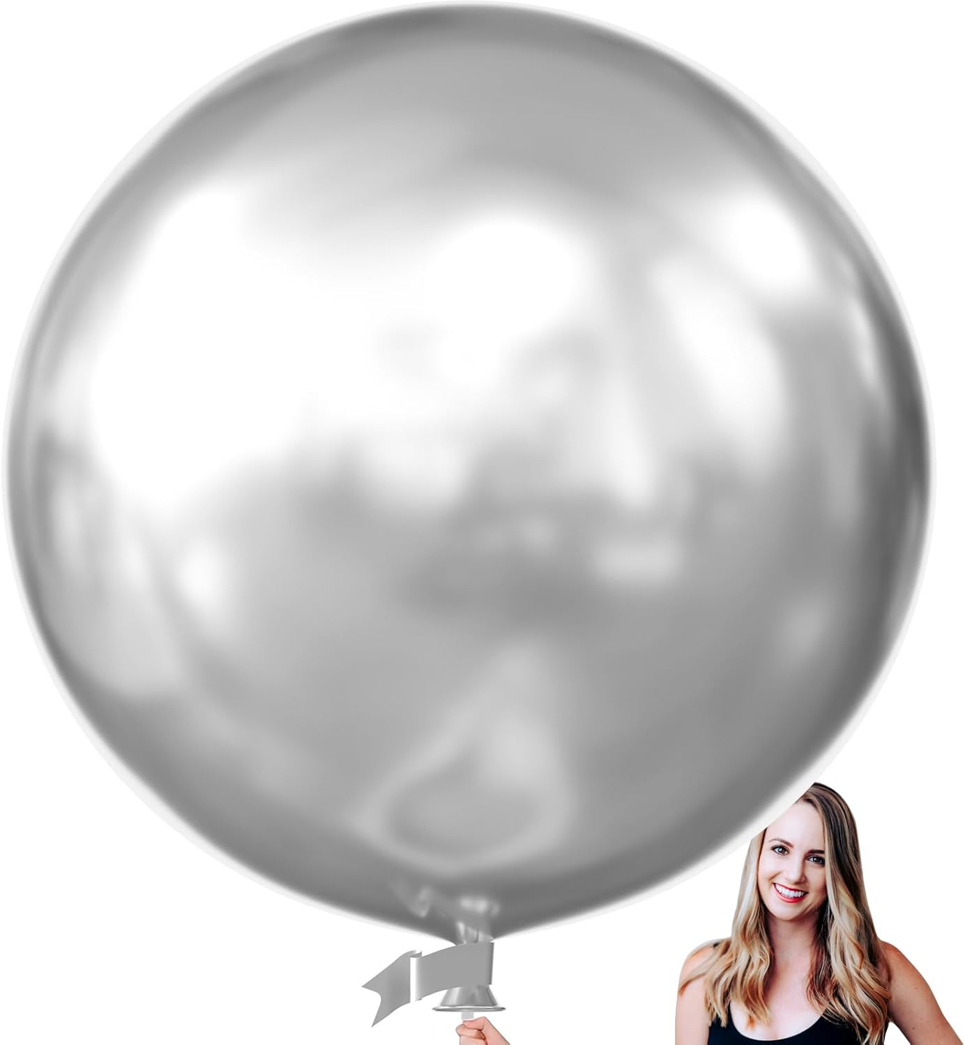 36 Inch Giant 6 Pack Large round Latex Baloons for Anniversary, Birthday, Christmas, Wedding Holiday Party Decorations (Hot Pink) image number 2