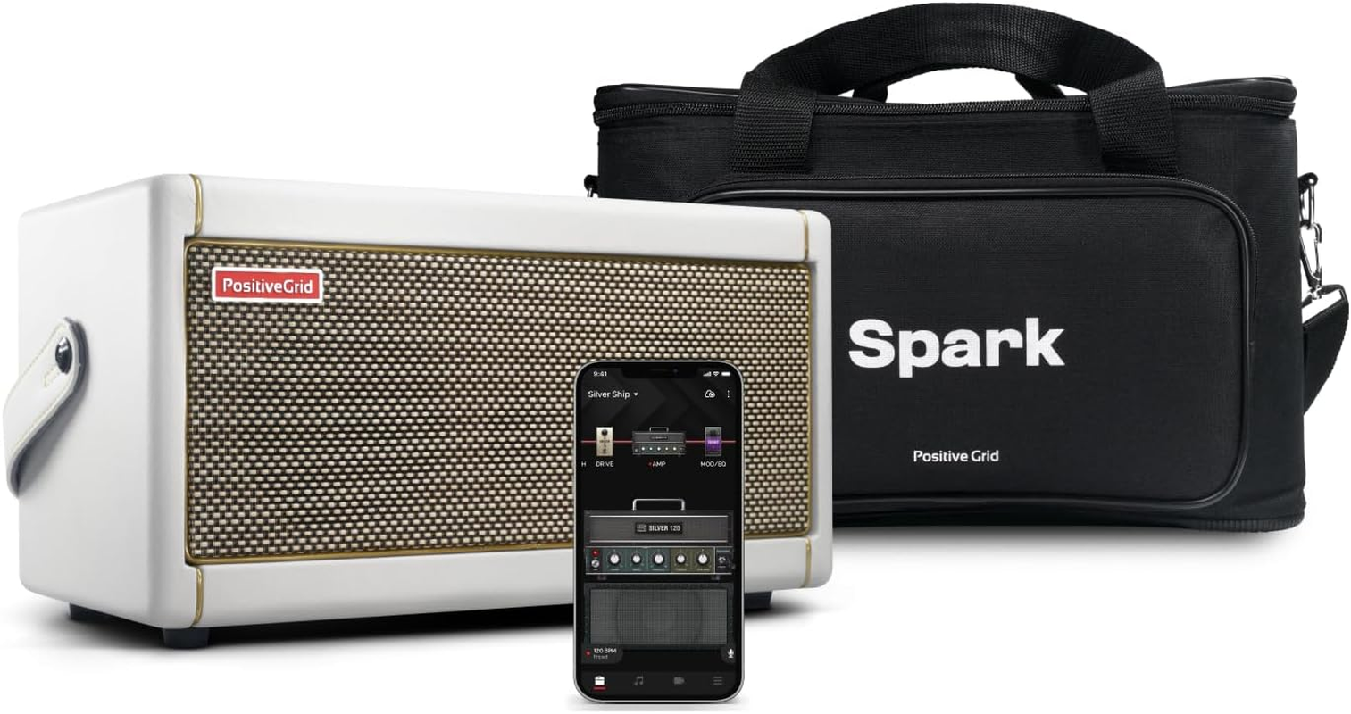 Positive Grid Spark Pearl Guitar Amplifier + Traveler Bag Bundle - Electric, Bass and Acoustic Guitar 40-Watt Combo Amp Including Spark Mobile App image number 5