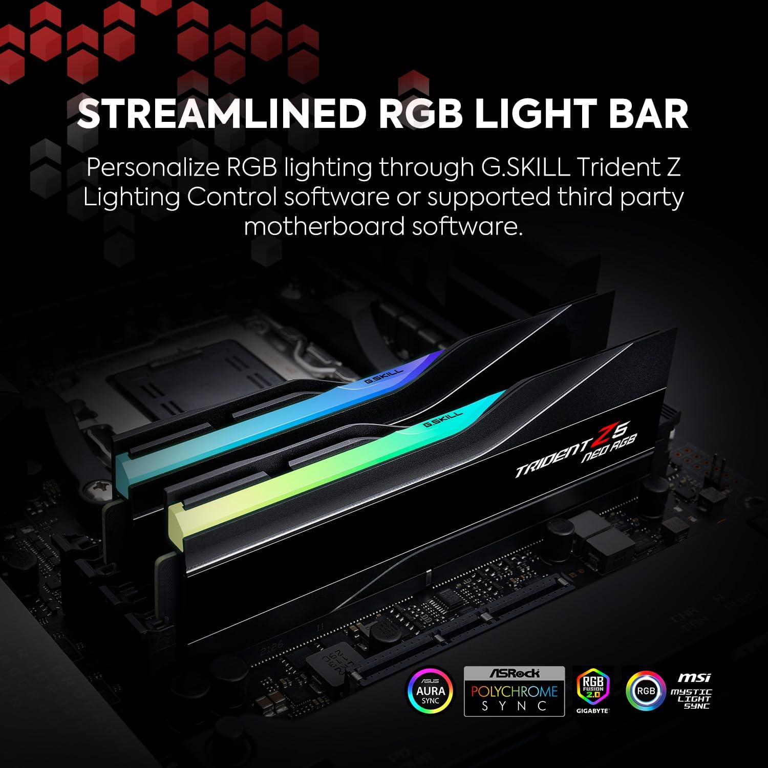 G.SKILL Trident Z5 Neo RGB DDR5 6000Mhz Dimm 288 Pin Ram, 16GB (2 X 16GB) image number 2