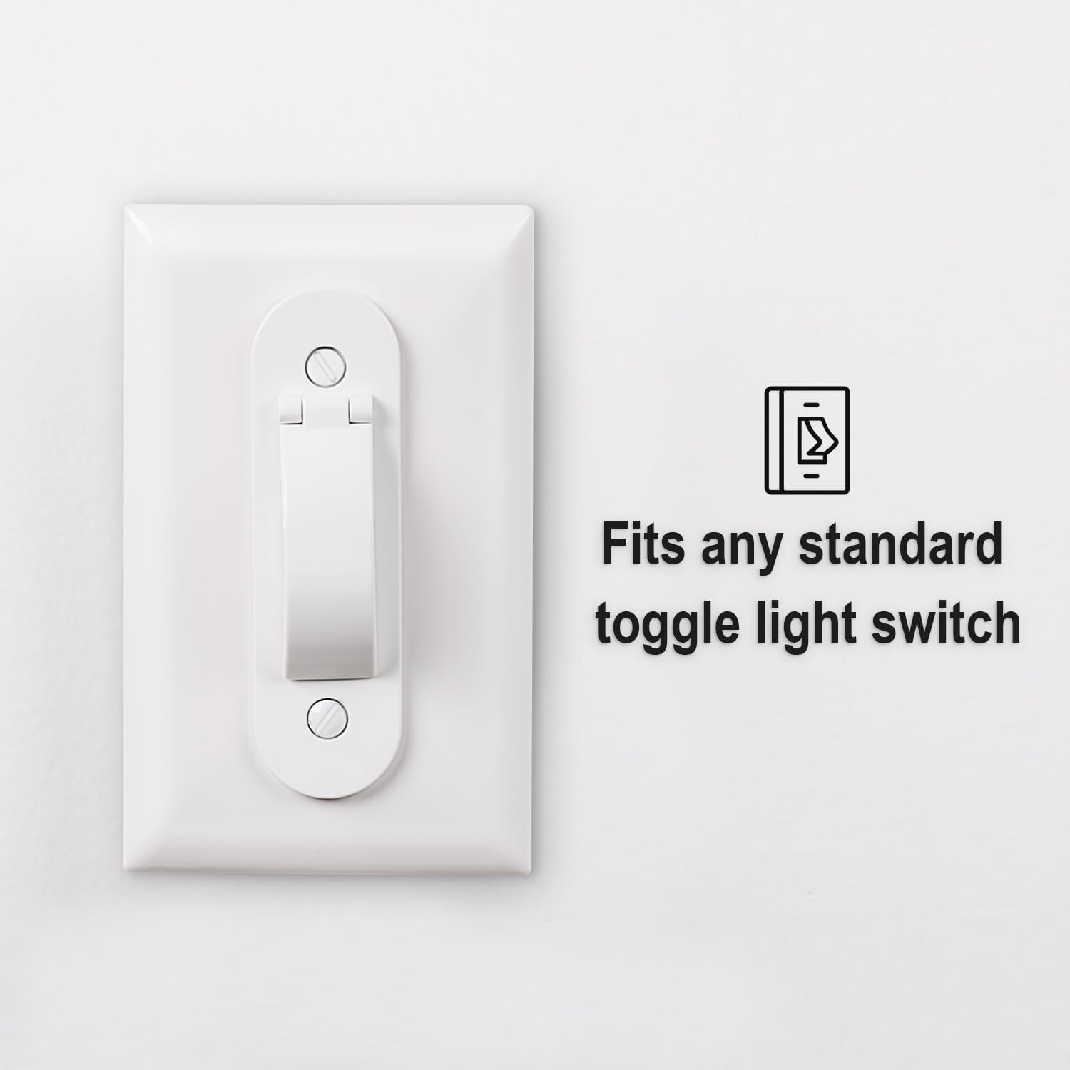Wall Switch Guard, Child Proof Light Switch Cover Guard | Toggle Style | Light Switch Protection | Keep Toggle Switch in on or off Position | 1 Pack, White image number 3