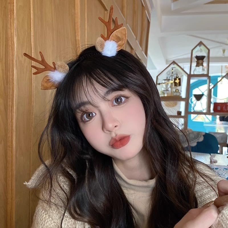 Christmas Antler Hair Claw Clips Hair Claw for Women 1Pack Christmas Deer Hair Claw Clips Christmas Headband Christmas Hairband Clips Hair Clips Brown Cute Christmas Clips Cute Hair Clips Accessories image number 3