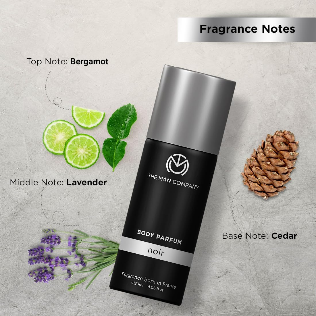 The Man Company Non-Gas Body Perfume for Men - Noir (120 Ml)