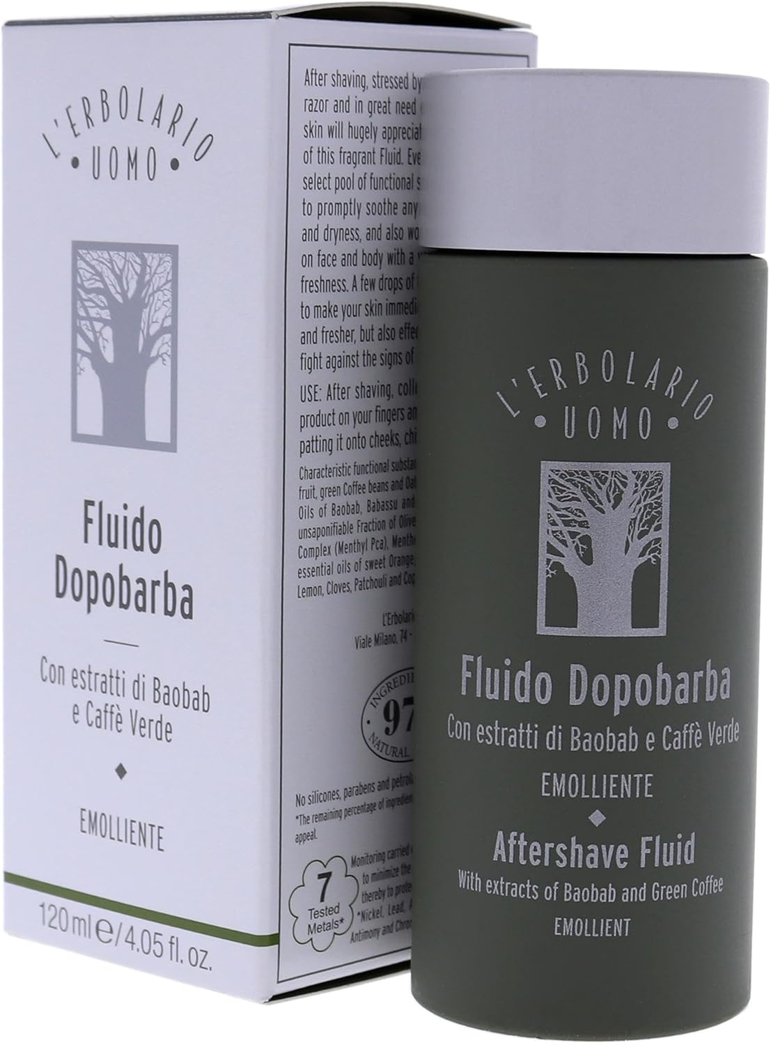 Lerbolario Uomo after Shave Fluid Baobab for Men after Shave, 120 Ml