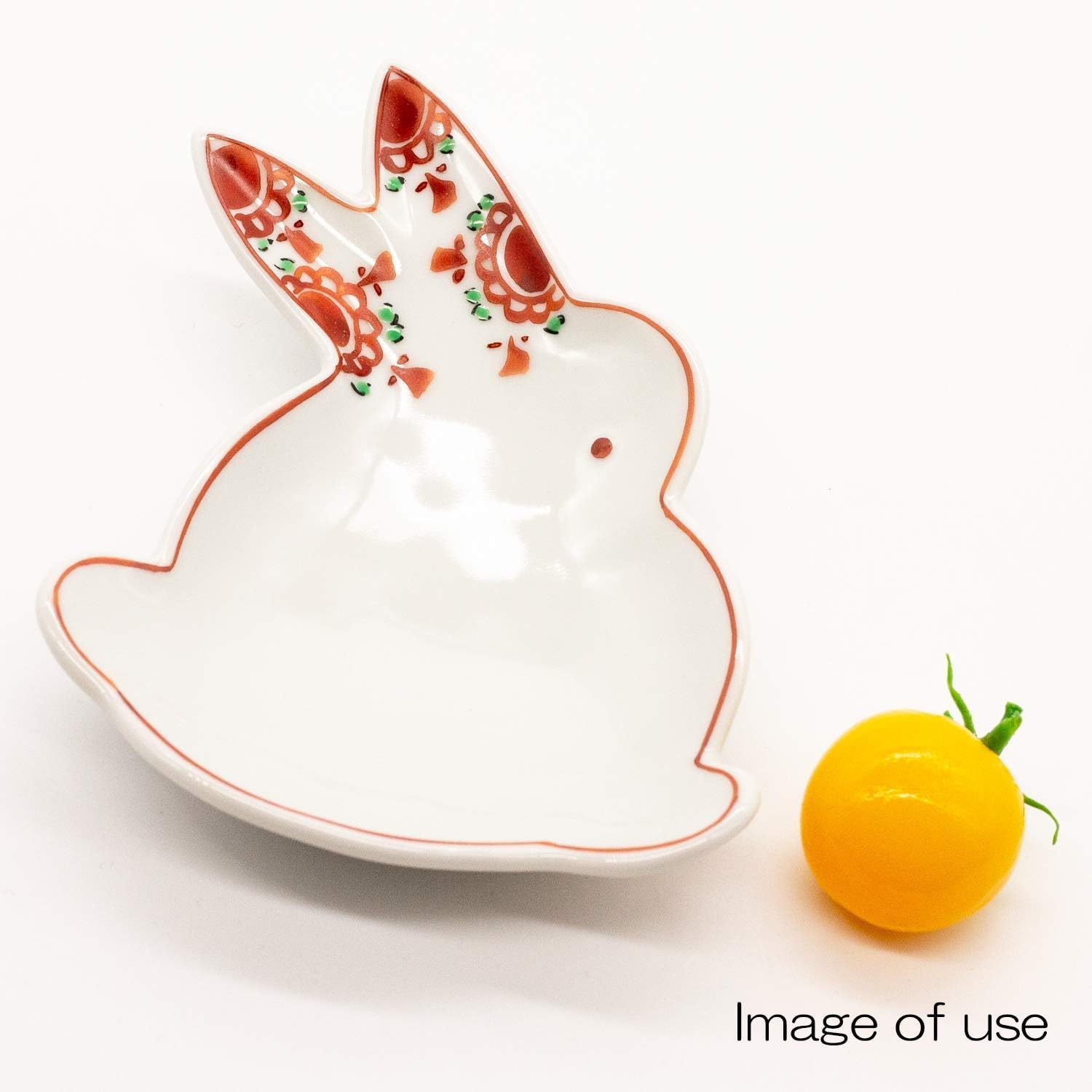 Arita Pottery 478489 Denpei Kiln Namei Dish, Approx. 5.1 X 3.9 Inches (13 X 10 Cm), Rabbit, Rabbit, Made in Japan image number 5