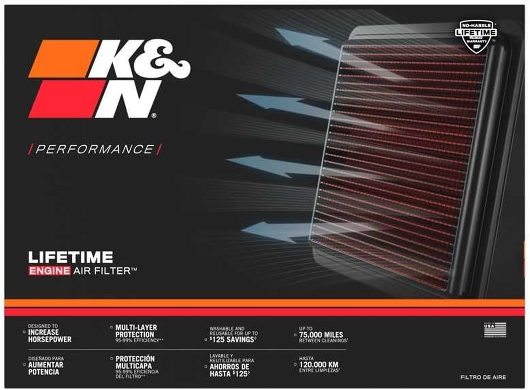 K&N 33-2983 Panel Air Filter for 2021 Volkswagen Amarok 3.0L V6 Diesel image number 2