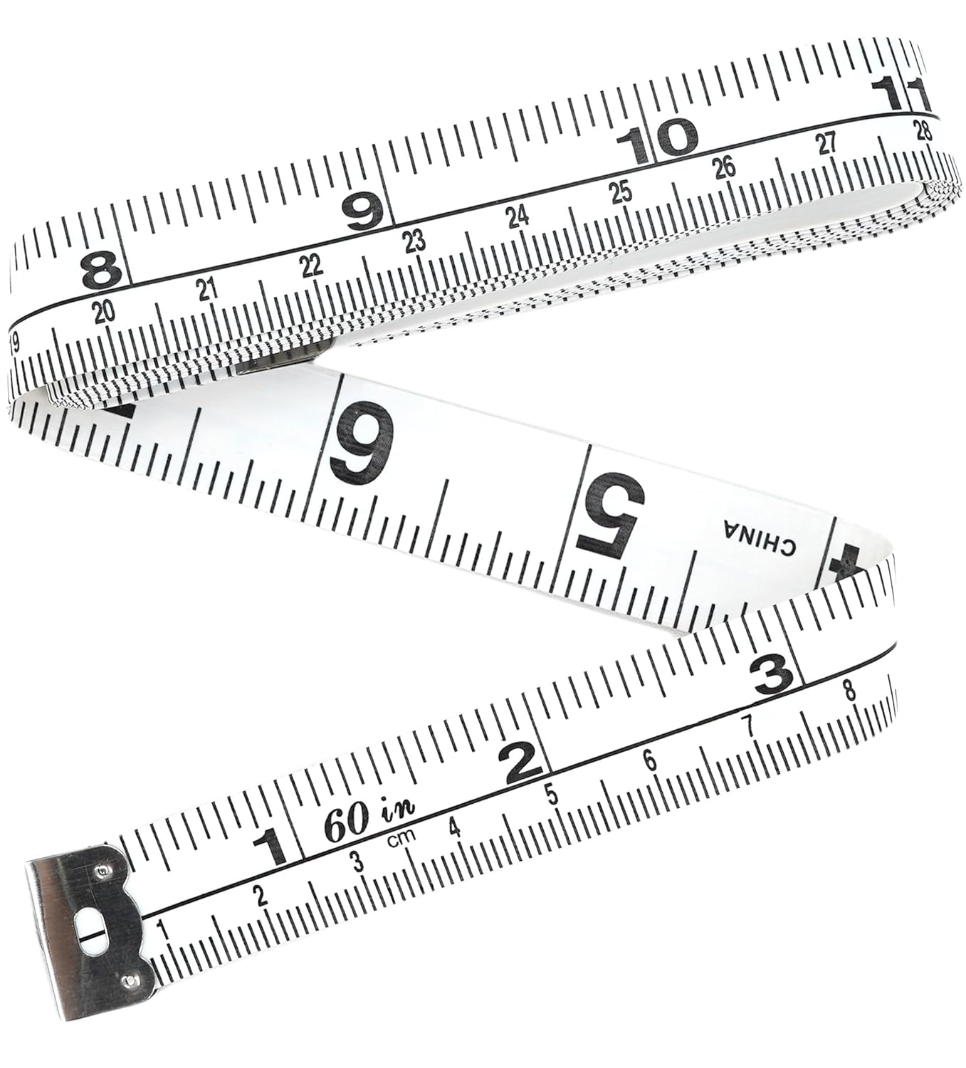 YBVABE Soft Tape Measure 152Cm/60Inch Double Scale Soft Tape Measure Body Sewing Flexible for Weight Loss Medical Body Measurement Sewing Tailor Craft, Has Inches Scale on Reverse Side (White) image number 6