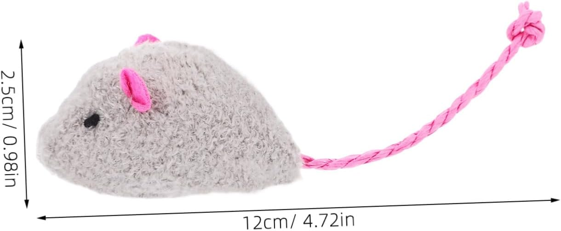 BELLIFFY 4Pcs Realistic Simulation Plush Mouse Cat Toy Moving Mouse for Indoor Exercise and Entertainment image number 3