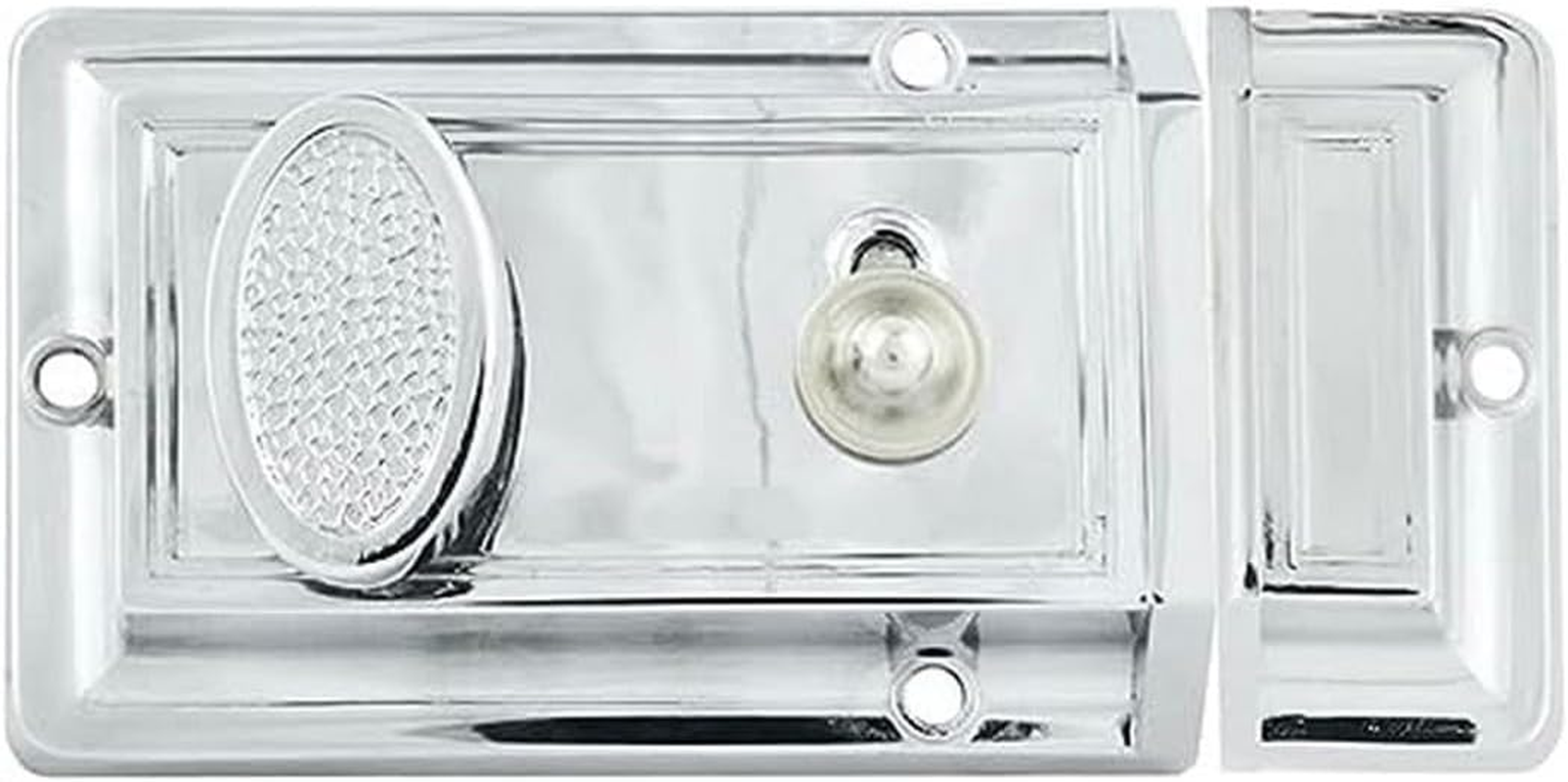 Romak 617090 Rim Night Latch Cylinder Brass Chrome Plated Face