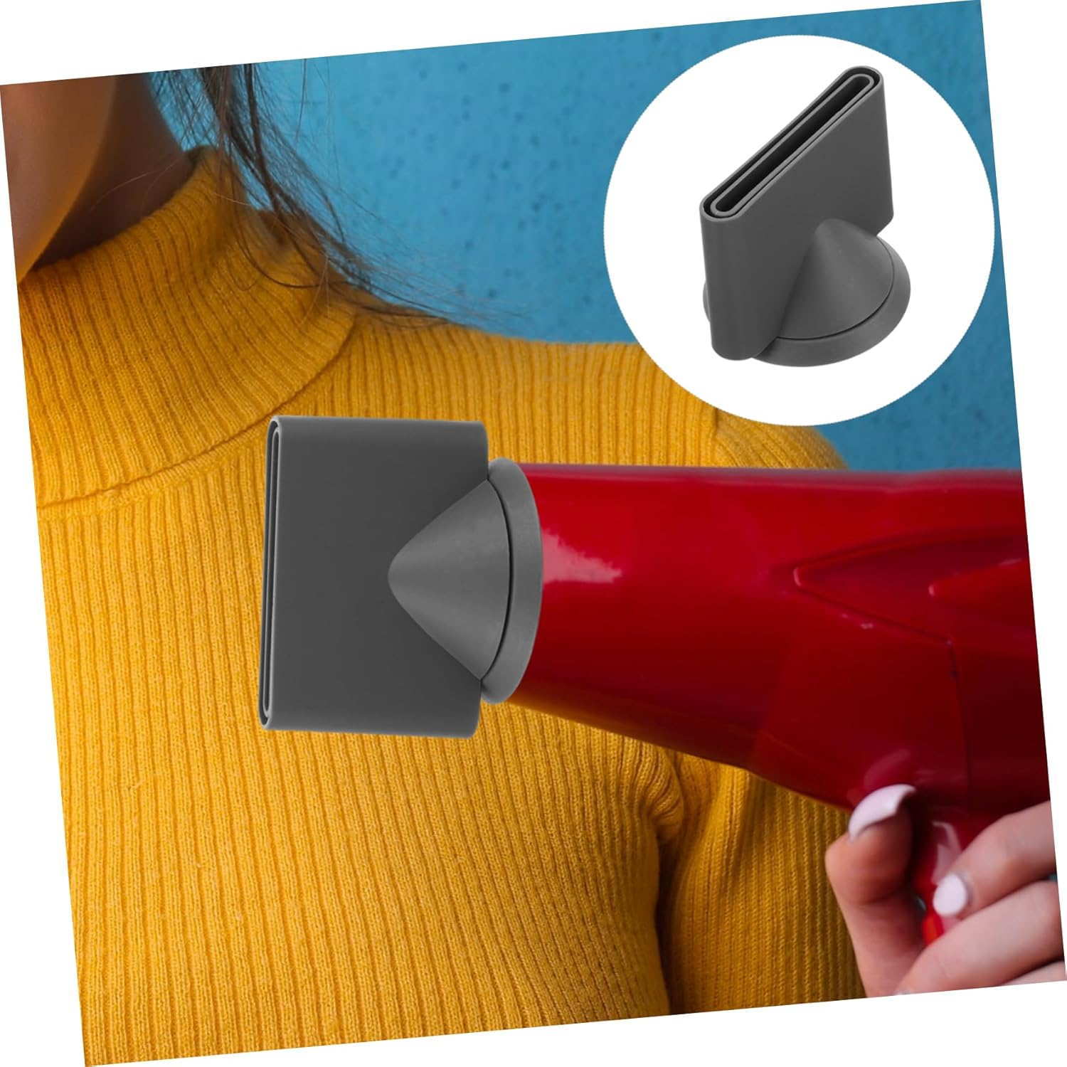 ELAYARD Modeling Concentrator Nozzle Hair Dryer Concentrator Attachment Hair Dryer Nozzle Attachment Blow Dryer Nozzle Attachment Hair Styling Tools Hair Dryer Single Nozzle Grey Plastic image number 1