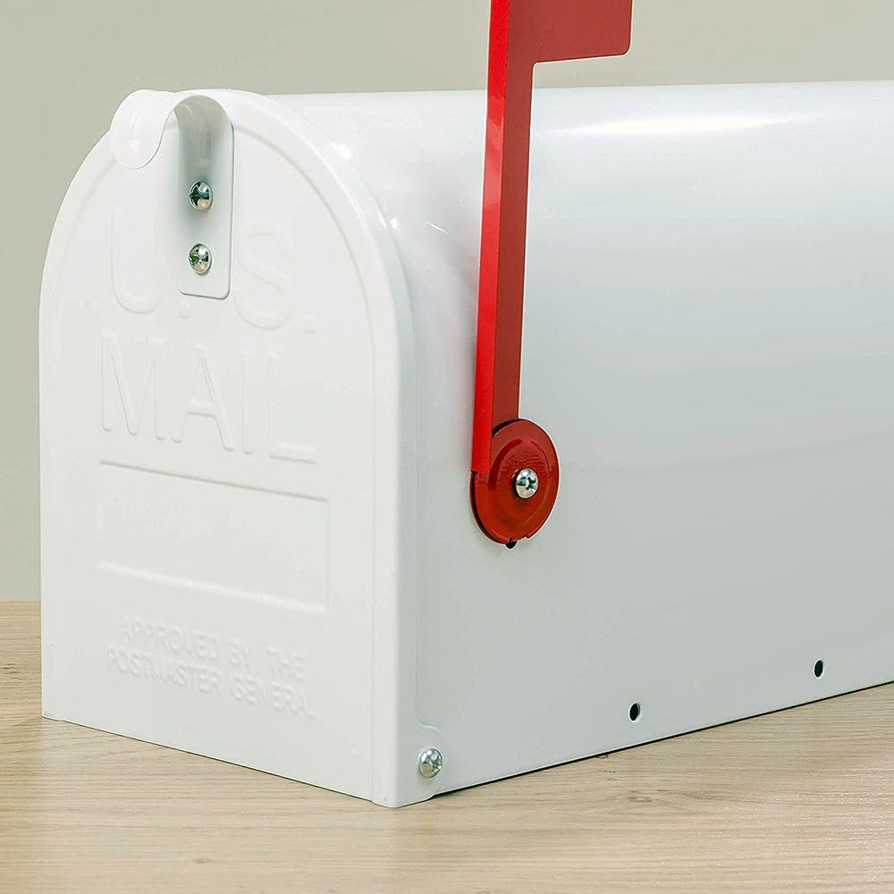 Letterbox Mailbox White US Style Vintage American Mail Letter Box image number 3