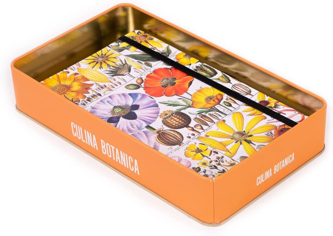 Metal Tin Tin with Lid, Nostalgic Art Tin Box, Biscuit Tin, Storage Tin for Small Items - Herbarium Collection (Culina Botanica) image number 6