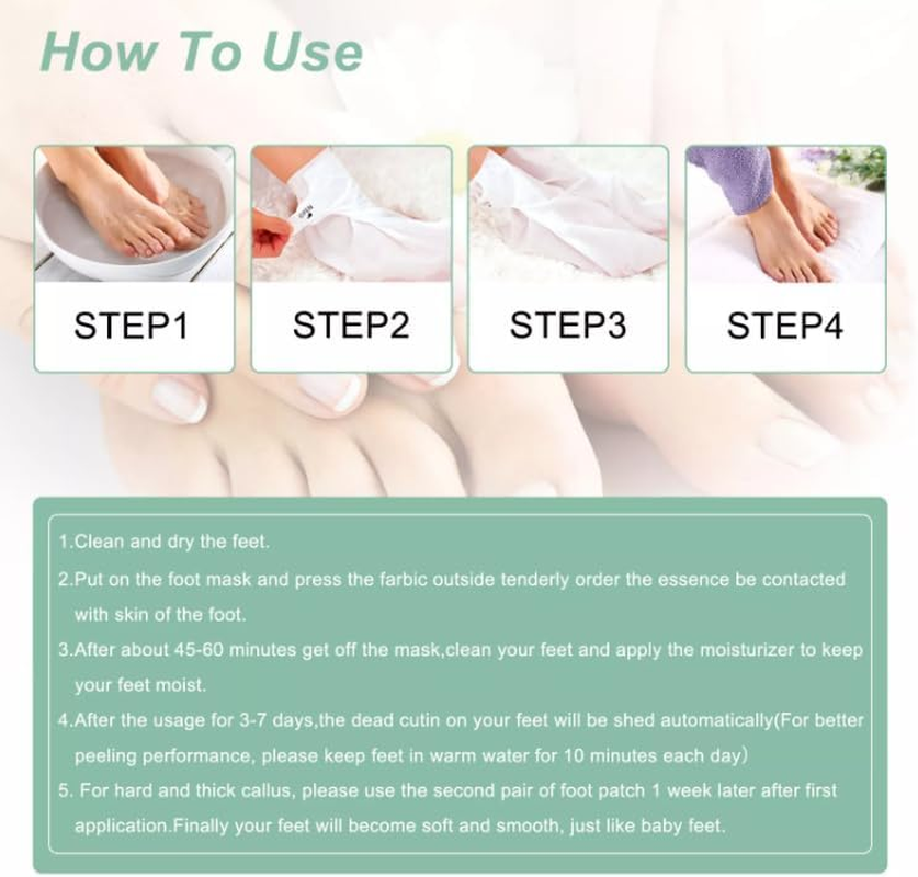 Pedi Bliss Foot Peel Mask 2 Pack - Exfoliating Peeling Away Calluses and Dead Skin Cells for Men & Women - Moisturizing - Remove Dead Skin,Calluses & Cracked Heels (Coconut) image number 1