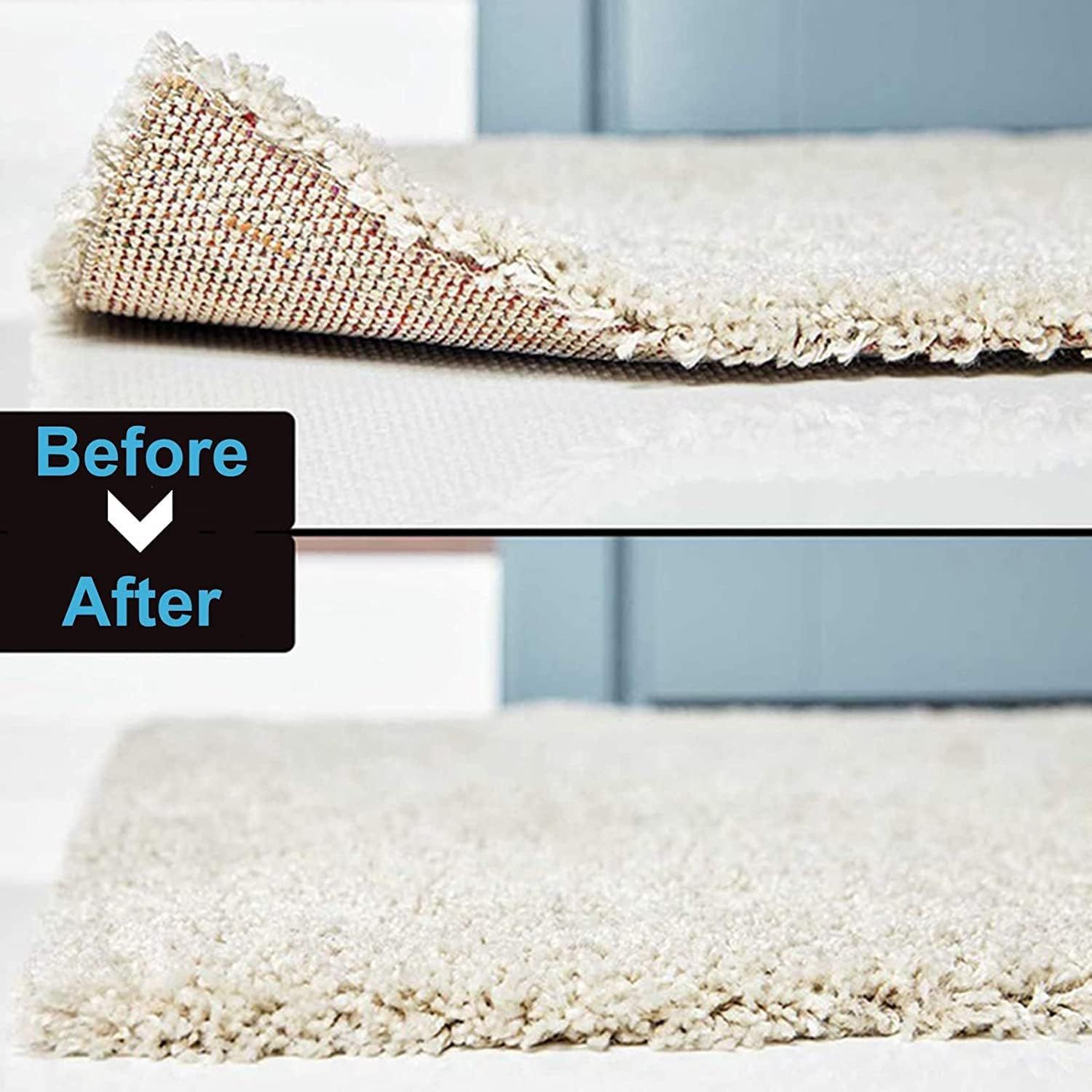 Rug Pad Gripper, 16PCS Non Slip Washable Grippers for Rug, Non Slip Rug Gripper for Hardwood Floors